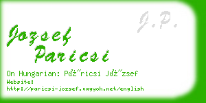 jozsef paricsi business card